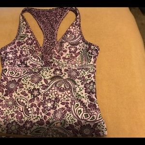 Athleta Tank Top with build in bra and matching knee length skirt